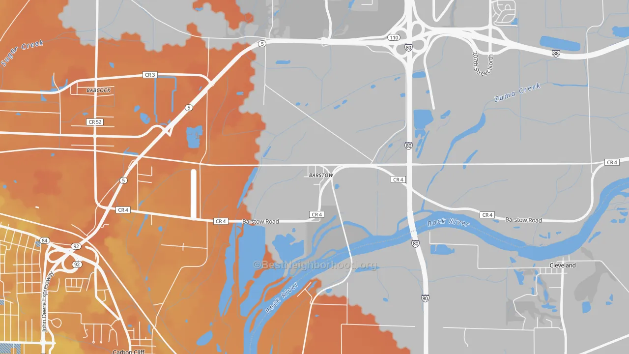 Bike Grade map of 61236, IL