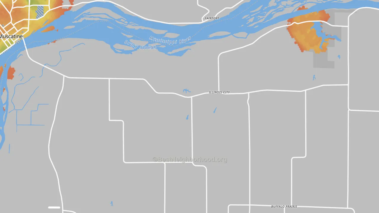 Bike Grade map of 61259, IL
