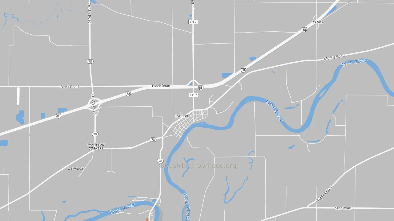 Bike Grade map of 61261, IL
