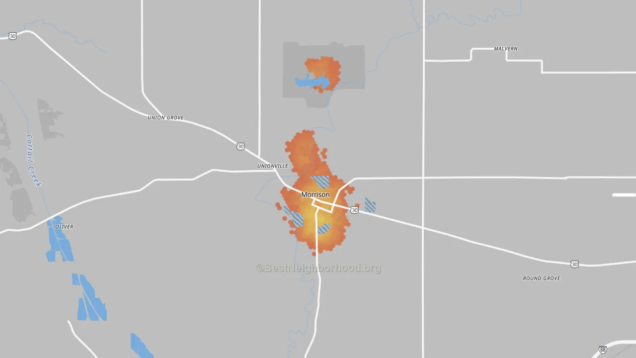 Bike Grade map of 61270, IL