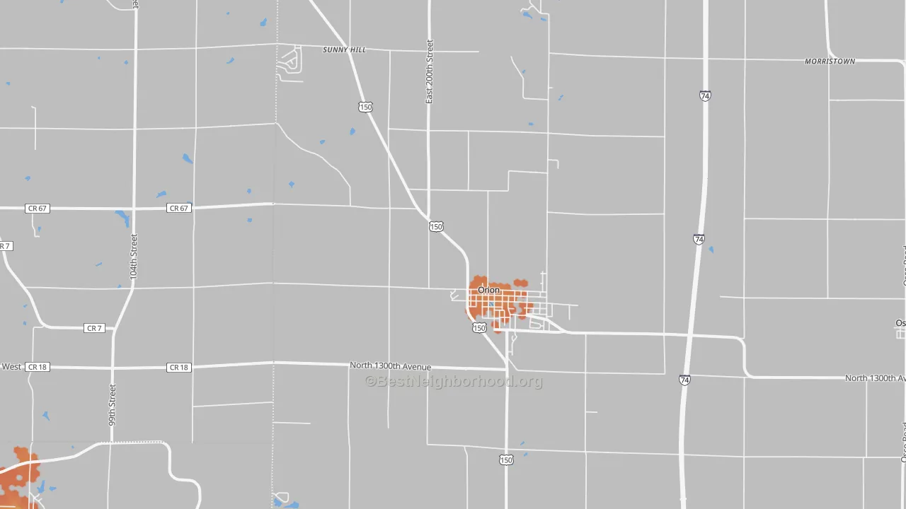 Bike Grade map of 61273, IL