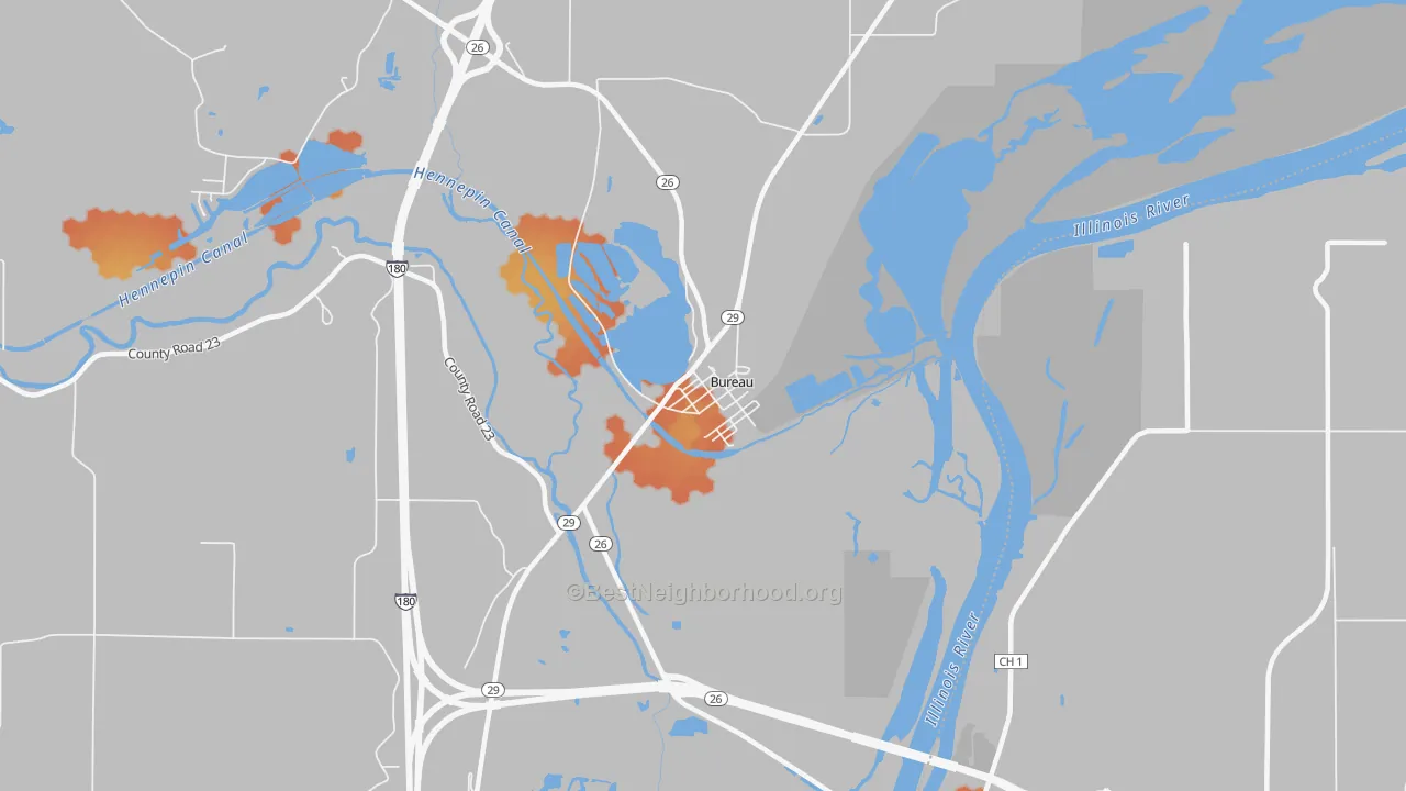 Bike Grade map of 61315, IL