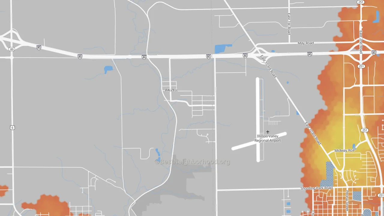 Bike Grade map of 61320, IL