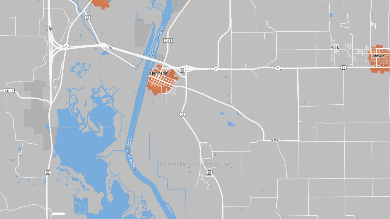 Bike Grade map of 61327, IL