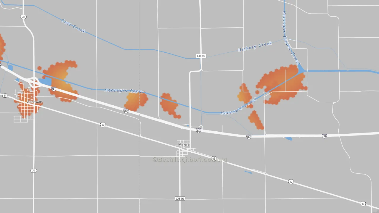 Bike Grade map of 61344, IL
