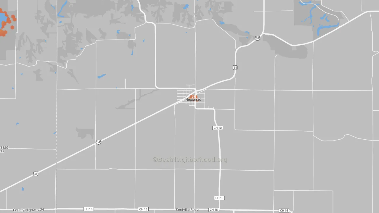Bike Grade map of 61345, IL