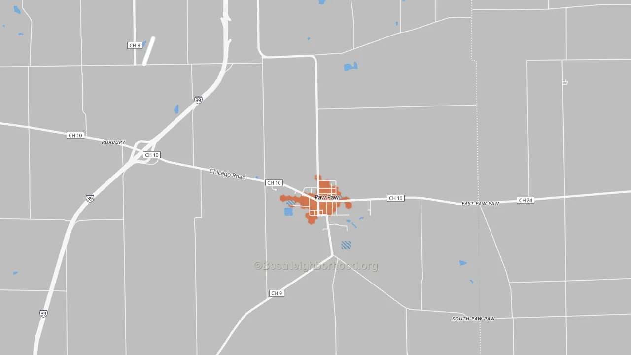 Bike Grade map of 61353, IL