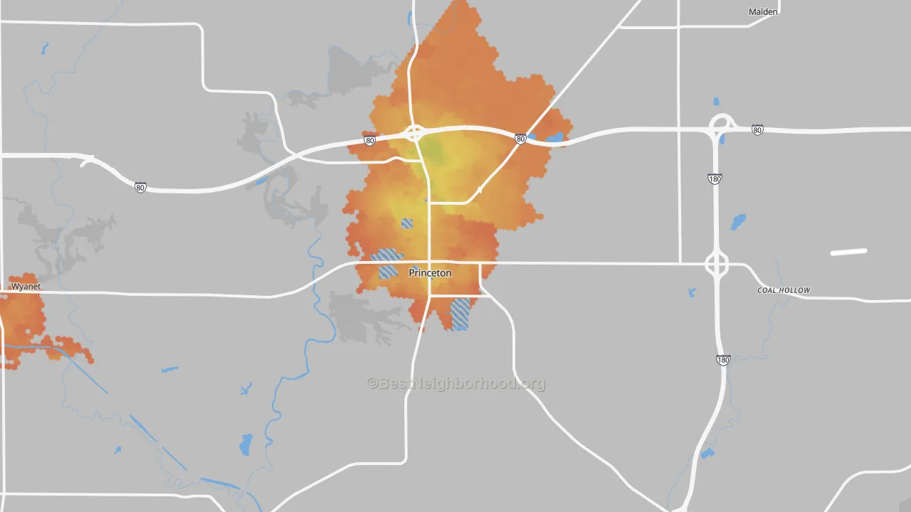Bike Grade map of 61356, IL
