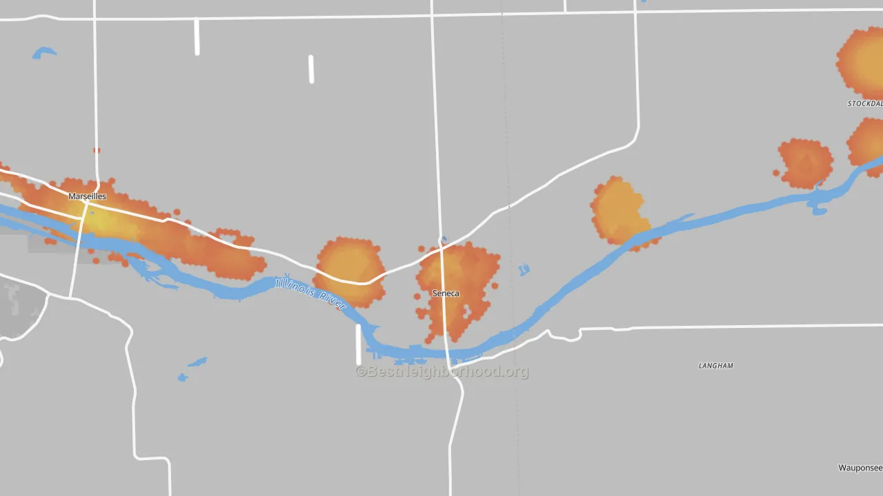 Bike Grade map of 61360, IL