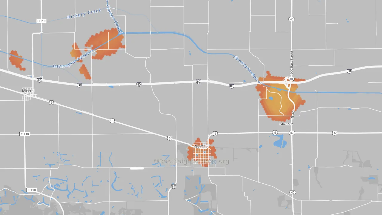 Bike Grade map of 61361, IL