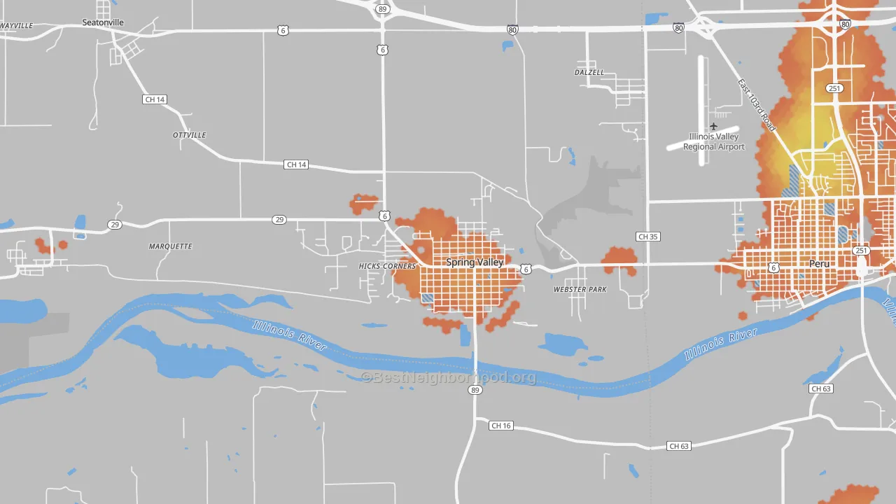 Bike Grade map of 61362, IL