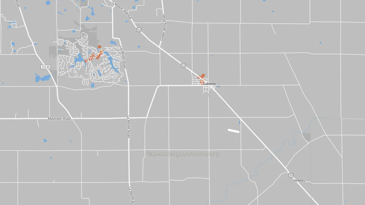 Bike Grade map of 61367, IL