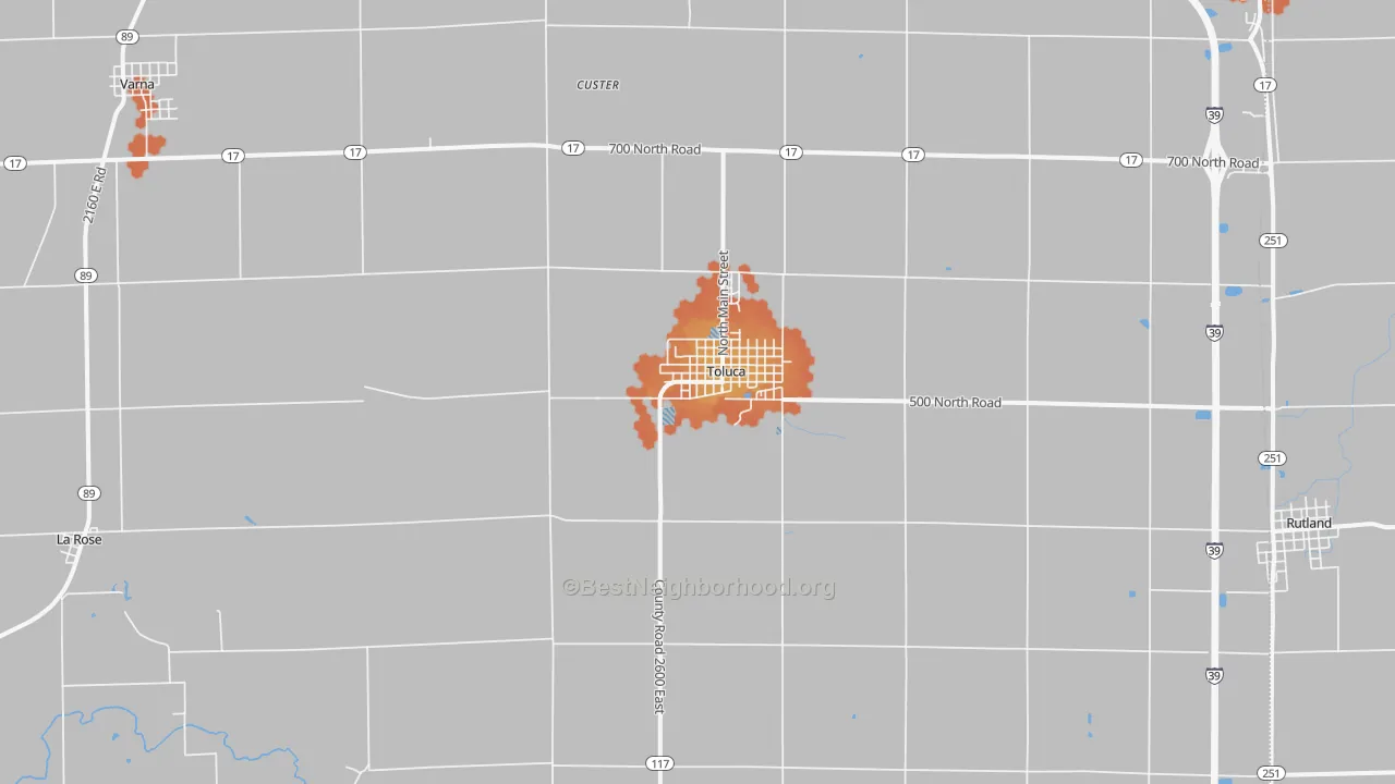Bike Grade map of 61369, IL