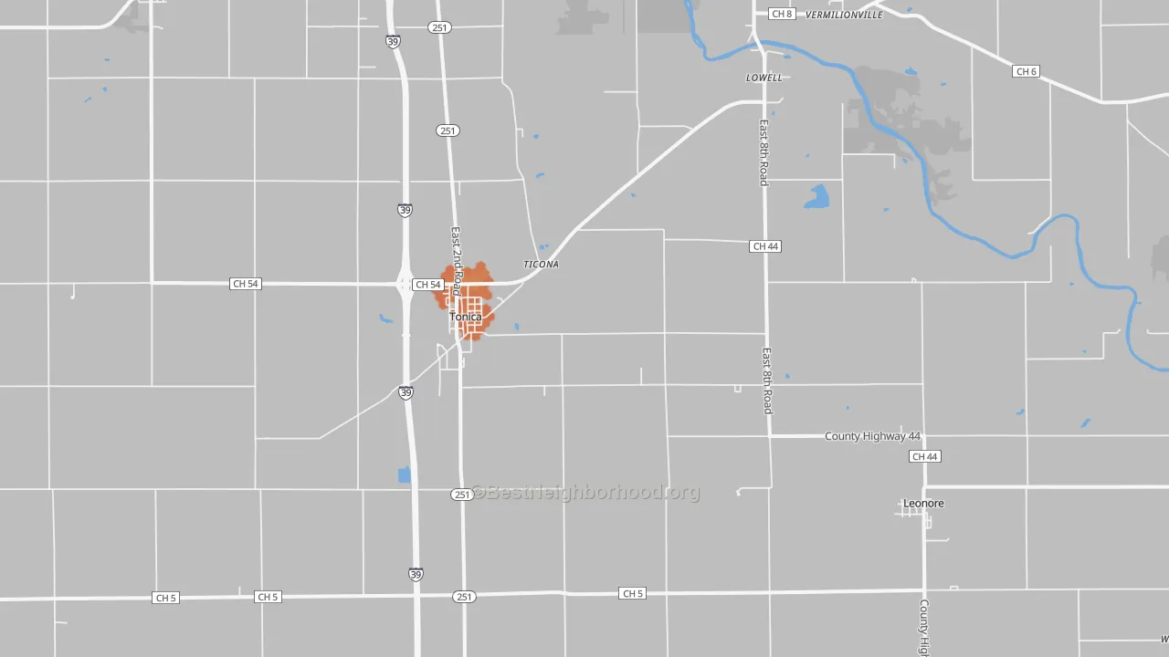 Bike Grade map of 61370, IL
