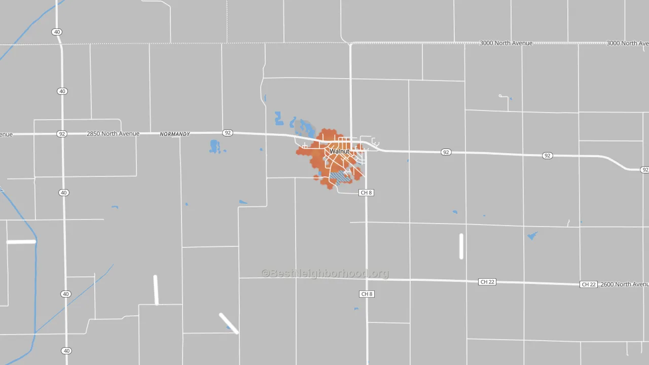 Bike Grade map of 61376, IL