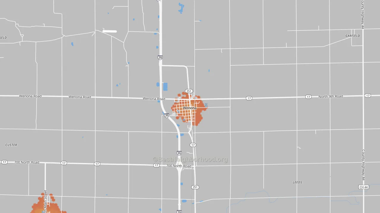 Bike Grade map of 61377, IL