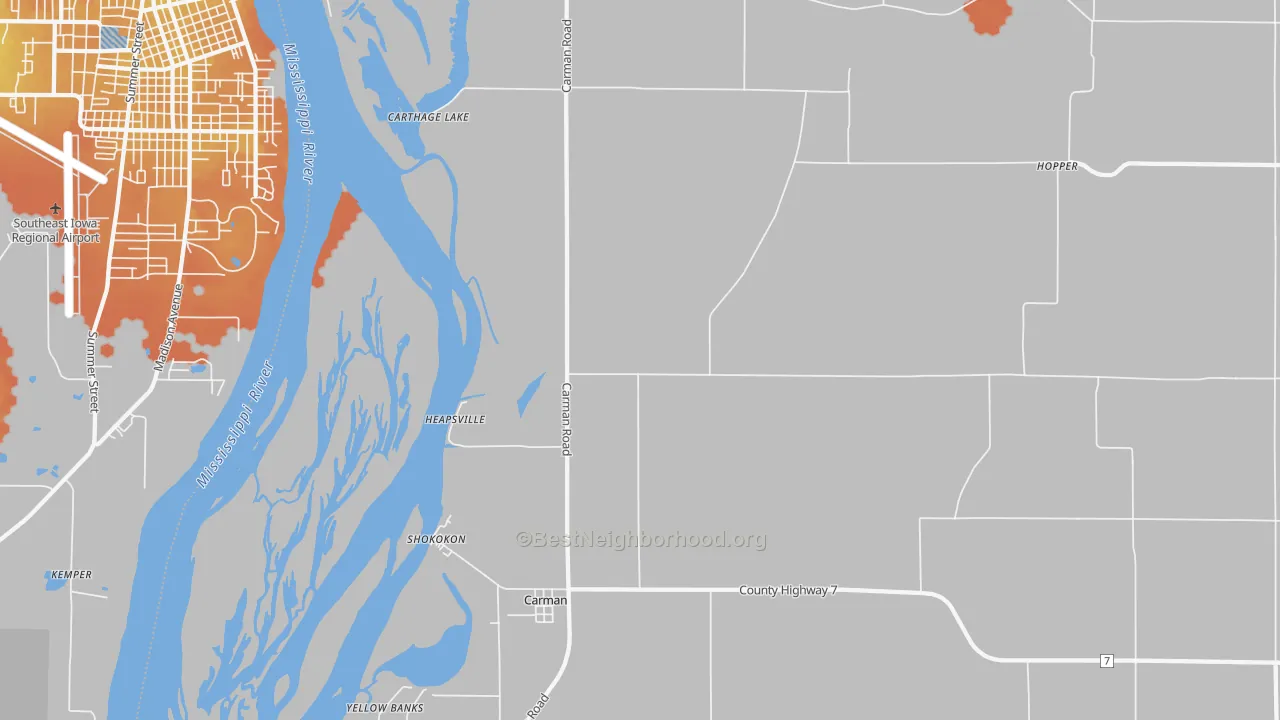 Bike Grade map of 61425, IL