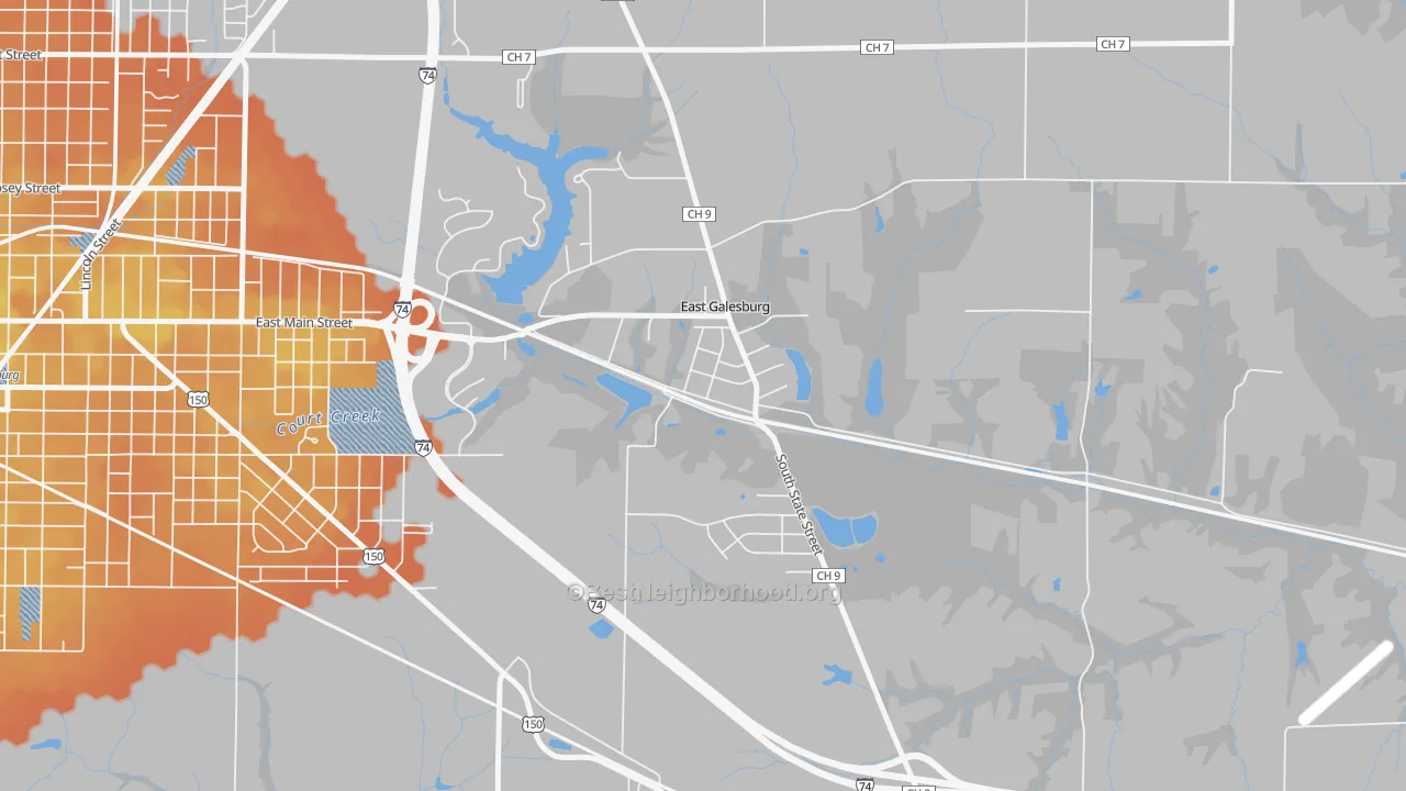 Bike Grade map of 61430, IL