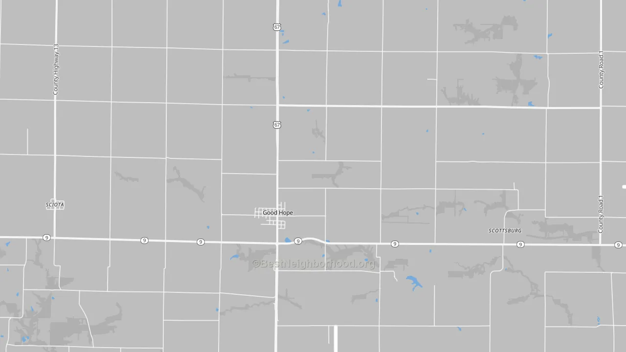 Bike Grade map of 61438, IL