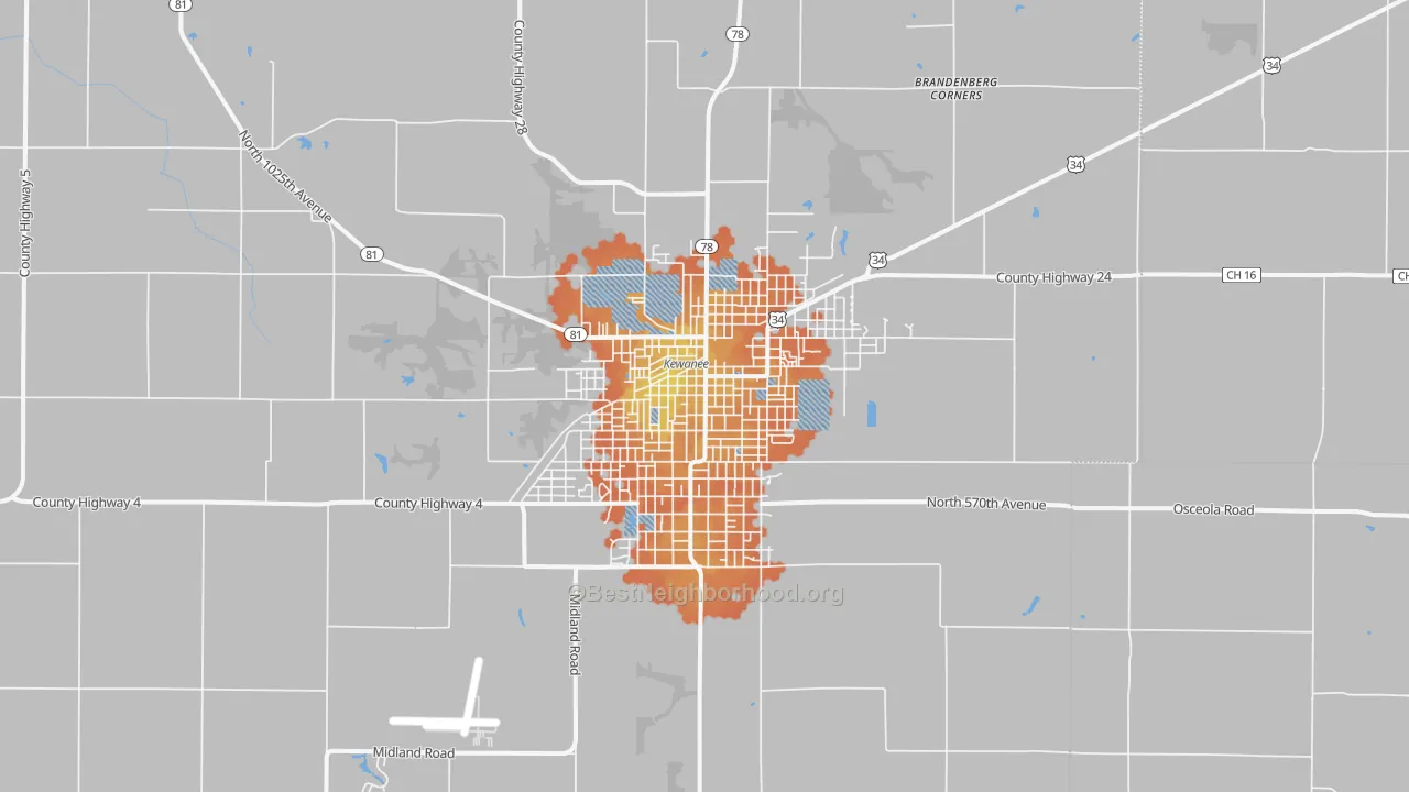Bike Grade map of 61443, IL