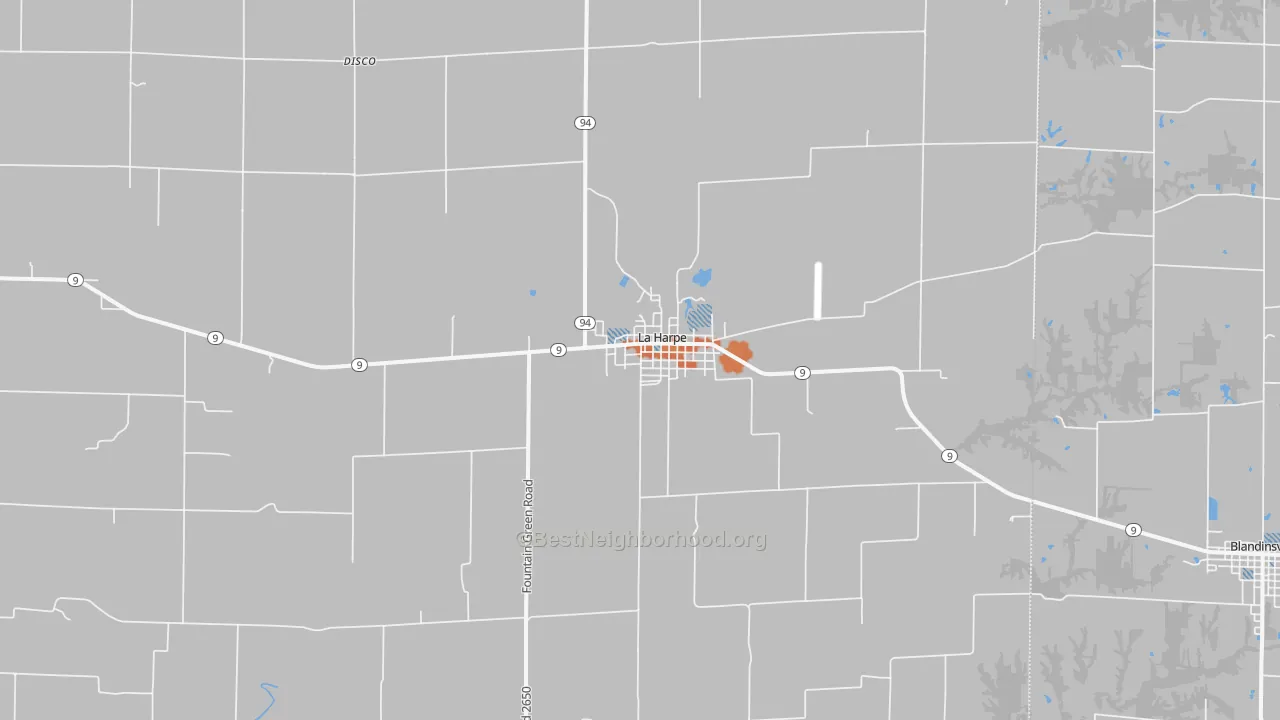 Bike Grade map of 61450, IL