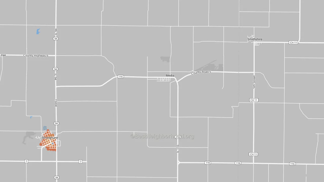 Bike Grade map of 61460, IL