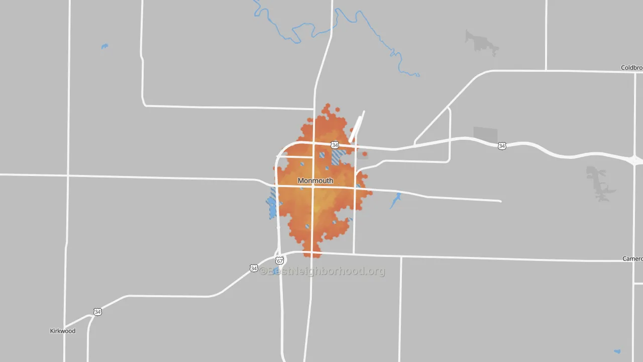 Bike Grade map of 61462, IL