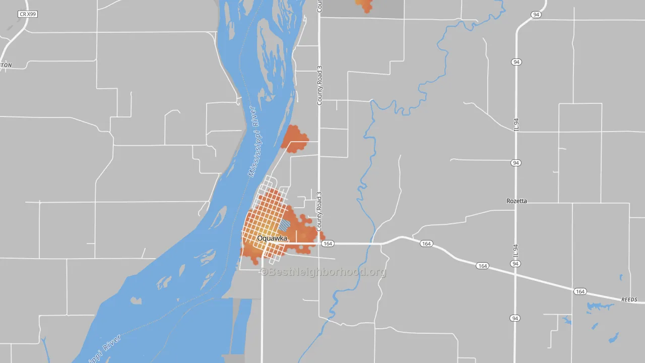 Bike Grade map of 61469, IL