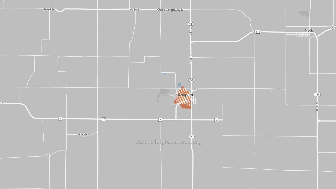 Bike Grade map of 61480, IL