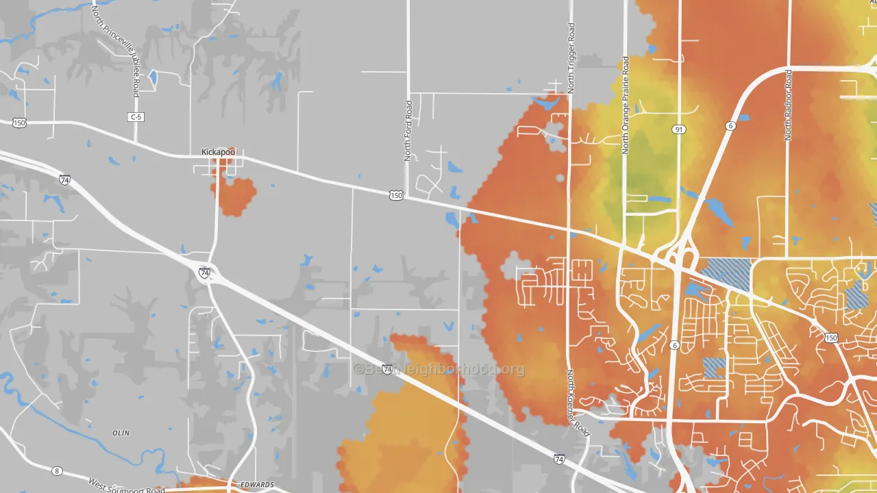 Bike Grade map of 61528, IL