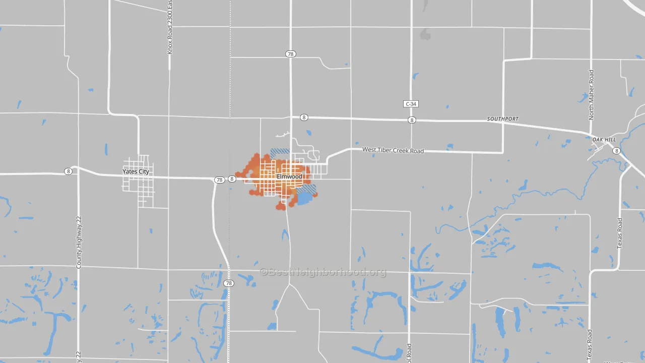Bike Grade map of 61529, IL