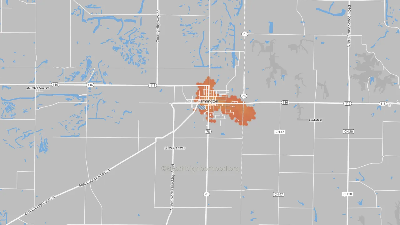 Bike Grade map of 61531, IL