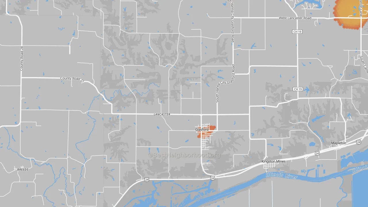 Bike Grade map of 61533, IL