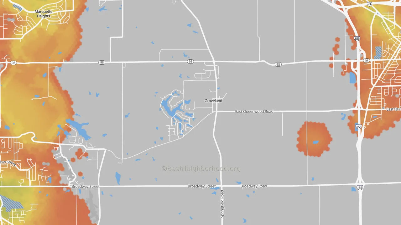 Bike Grade map of 61535, IL