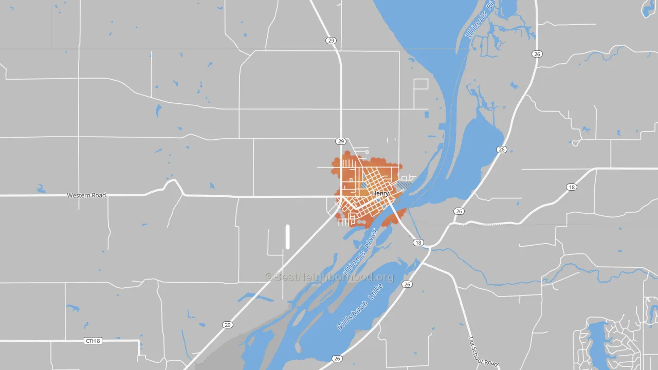 Bike Grade map of 61537, IL