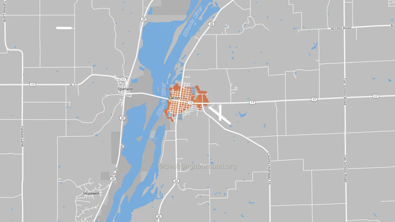 Bike Grade map of 61540, IL
