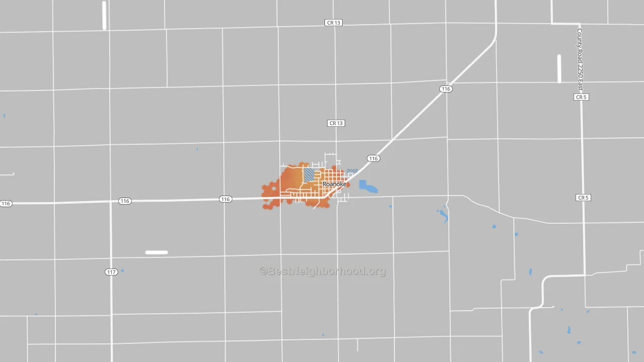 Bike Grade map of 61561, IL