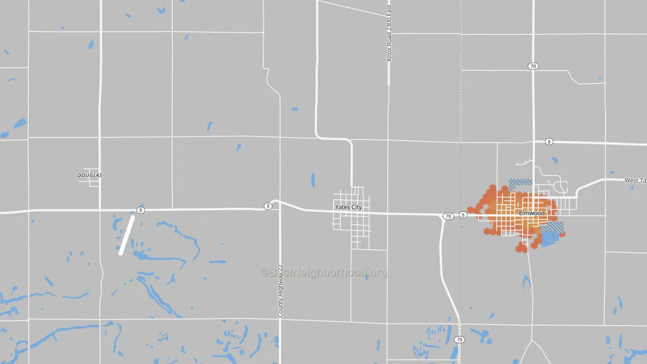 Bike Grade map of 61572, IL