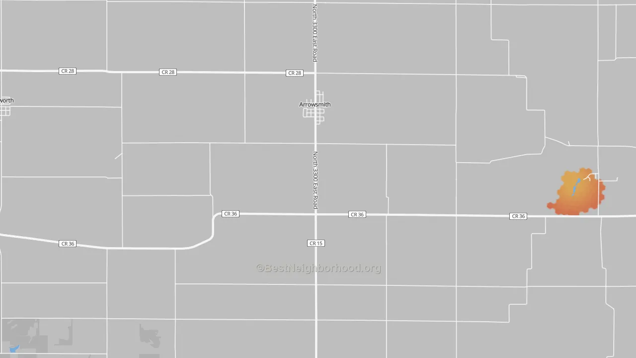 Bike Grade map of 61722, IL