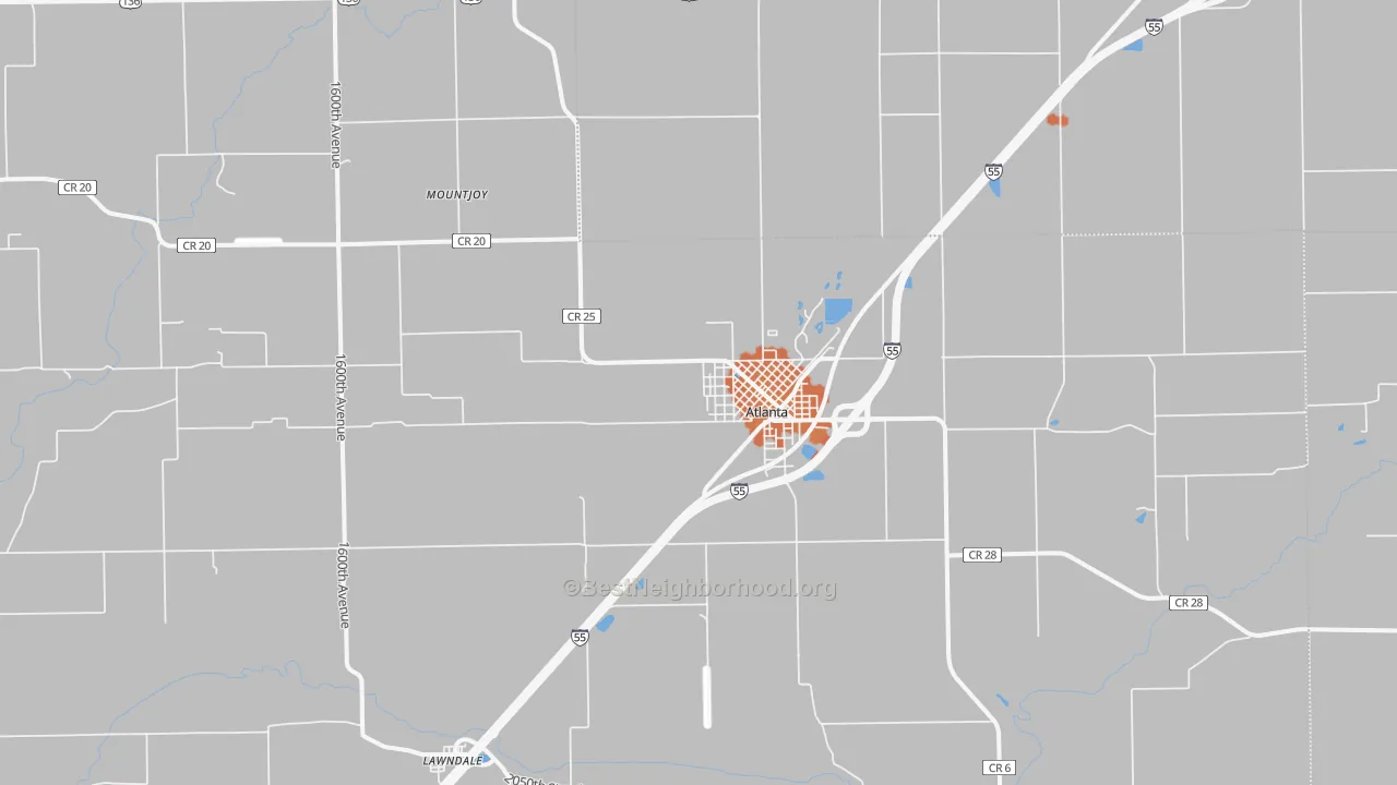 Bike Grade map of 61723, IL