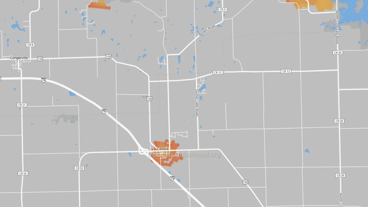 Bike Grade map of 61725, IL