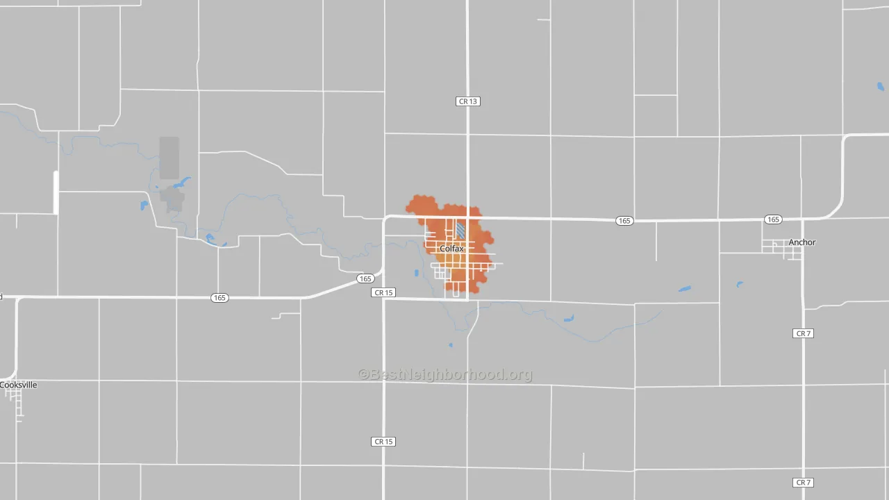 Bike Grade map of 61728, IL
