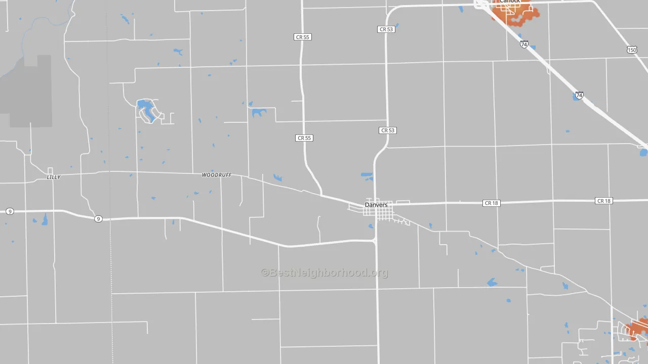 Bike Grade map of 61732, IL