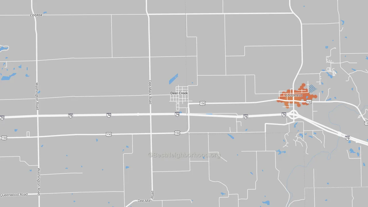 Bike Grade map of 61733, IL