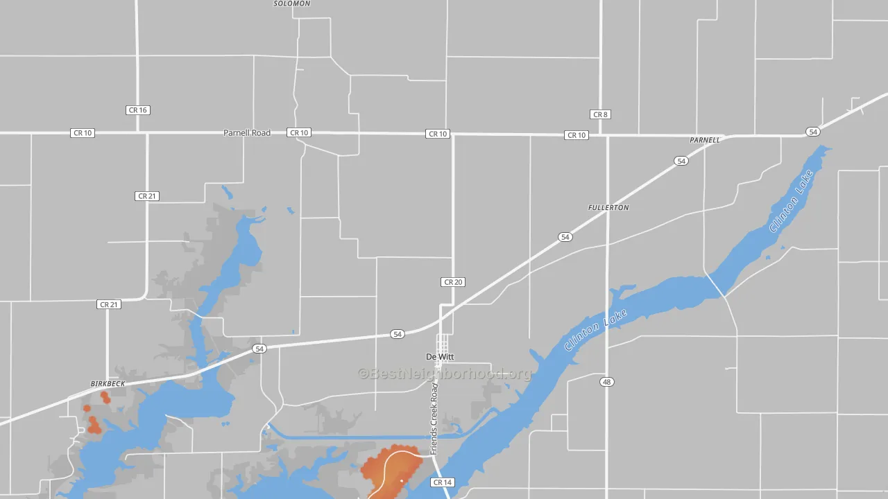 Bike Grade map of 61735, IL