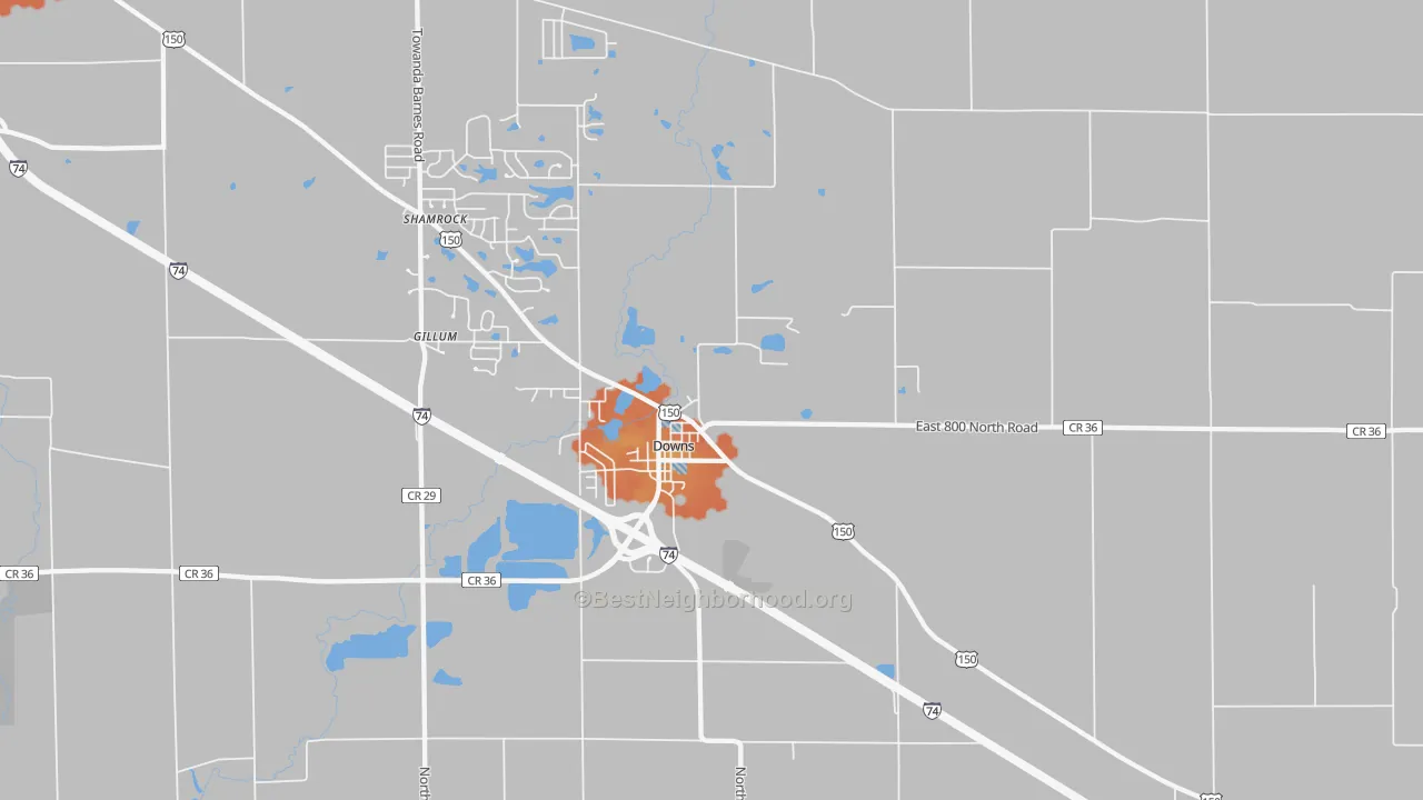 Bike Grade map of 61736, IL
