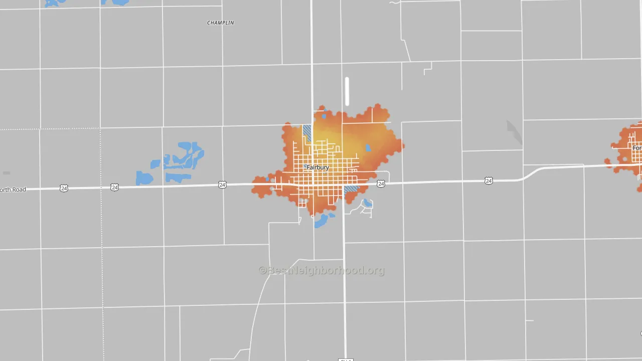 Bike Grade map of 61739, IL