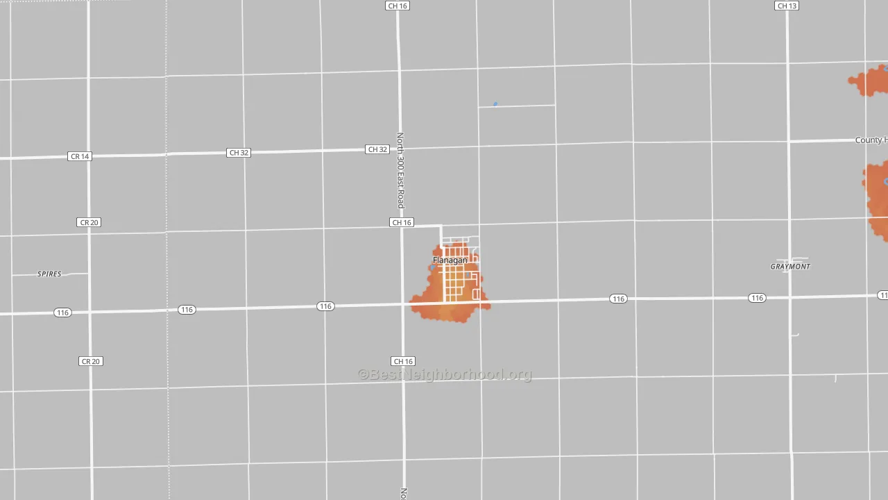 Bike Grade map of 61740, IL