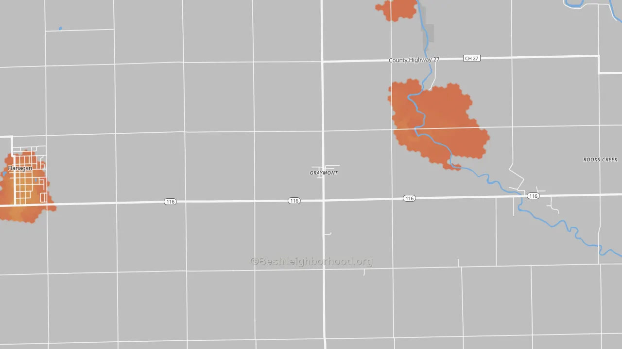 Bike Grade map of 61743, IL