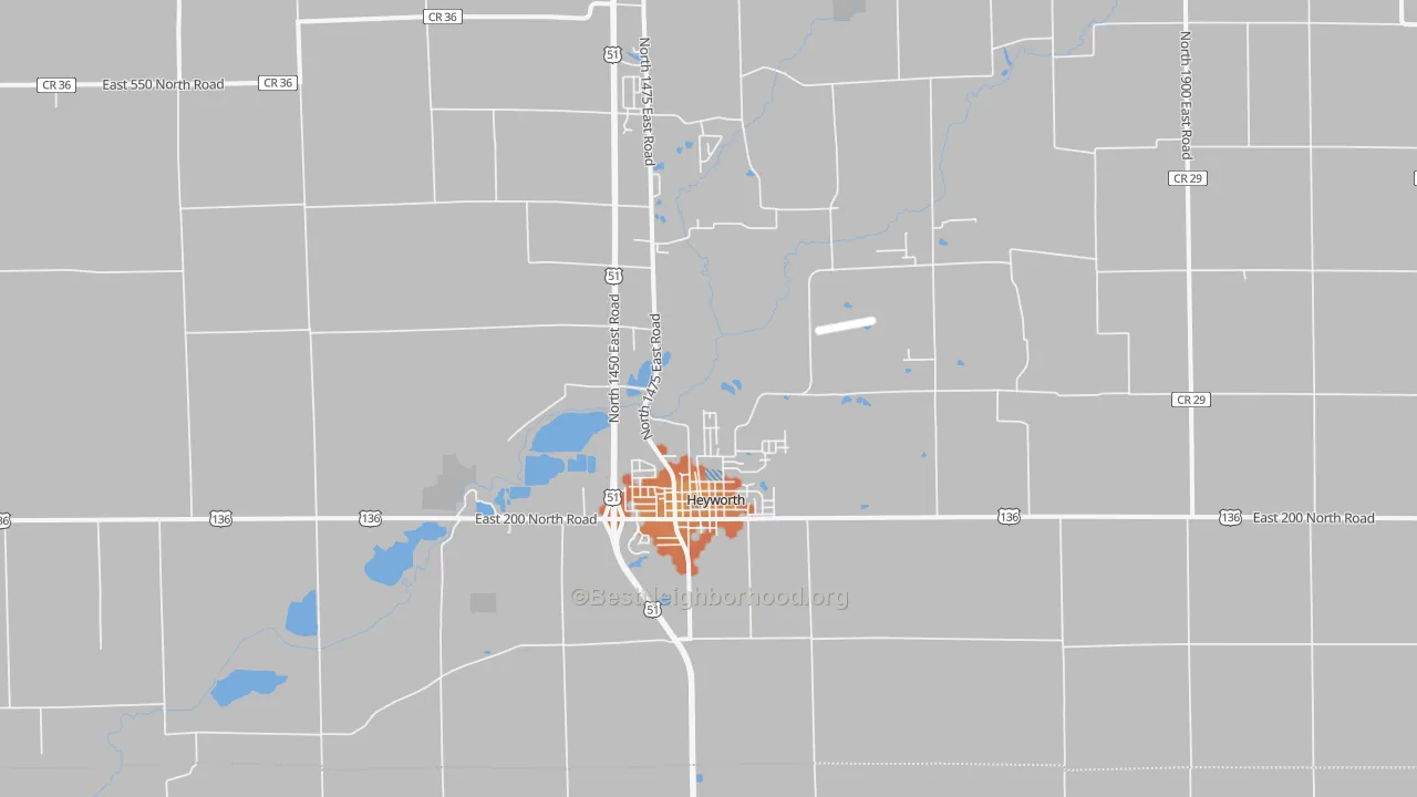 Bike Grade map of 61745, IL